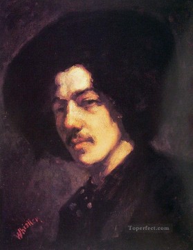  sombrero Pintura al %C3%B3leo - Retrato de Whistler con sombrero James Abbott McNeill Whistler